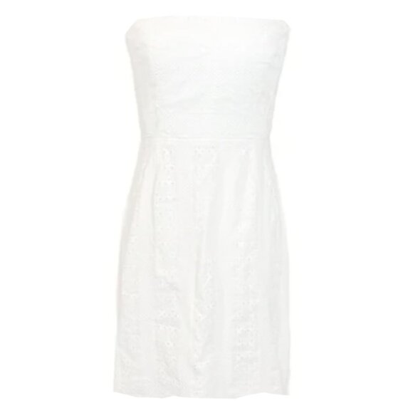 Women's AMERICAN EAGLE Eyelet Gauze Strapless Mini Dress - Picture 1 of 7